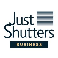 Just Shutters Business Logo SMALLER (FINAL) Stacked (600px x 600px)